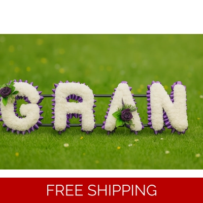 Artificial GRAN Funeral Tribute – Memorial Letter Flowers